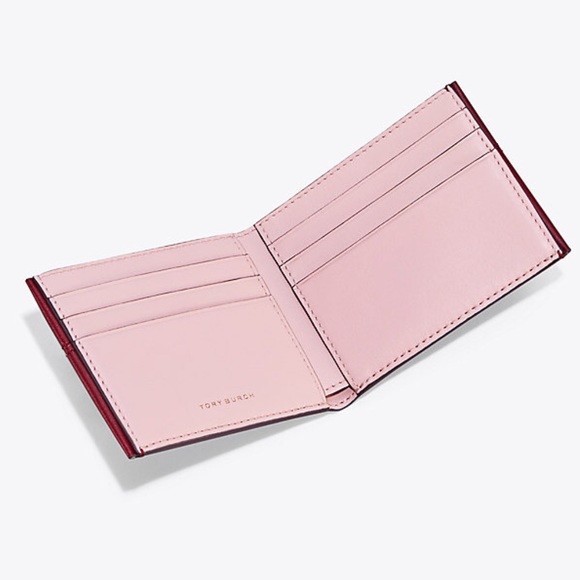 Tory Burch Block T Travel Foldable Card Case Wallet - Picture 6 of 7